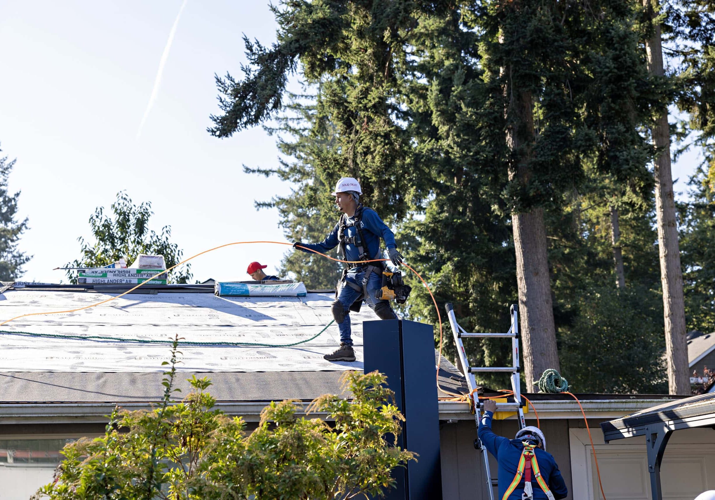 Roof Replacement in Progress - Red Rock Roofing.